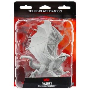 Wizkids D&D Young Black Dragon Nolzur’s Marvelous Miniatures Gray
